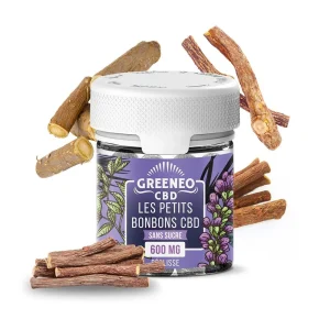 Les petits bonbons CBD – Réglisse sans sucre – 600mg