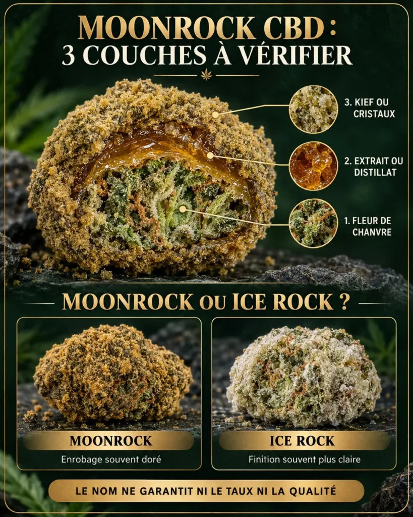 composition et differents types de moonrock cbd